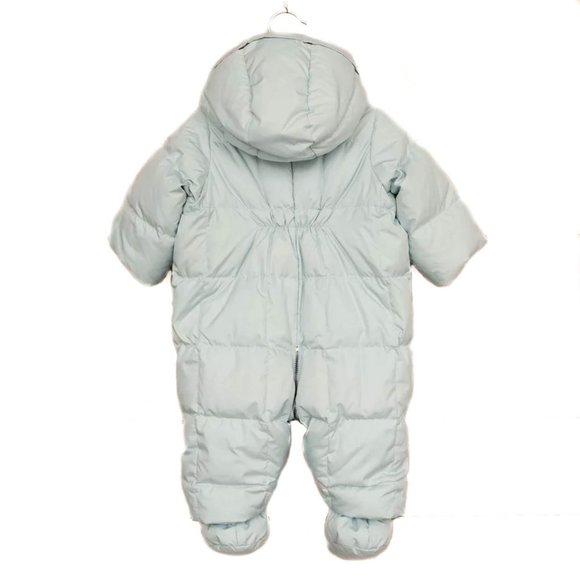 BURBERRY Pale Blue & "Nova Check" Hooded Snowsuit - Picture 2 of 8